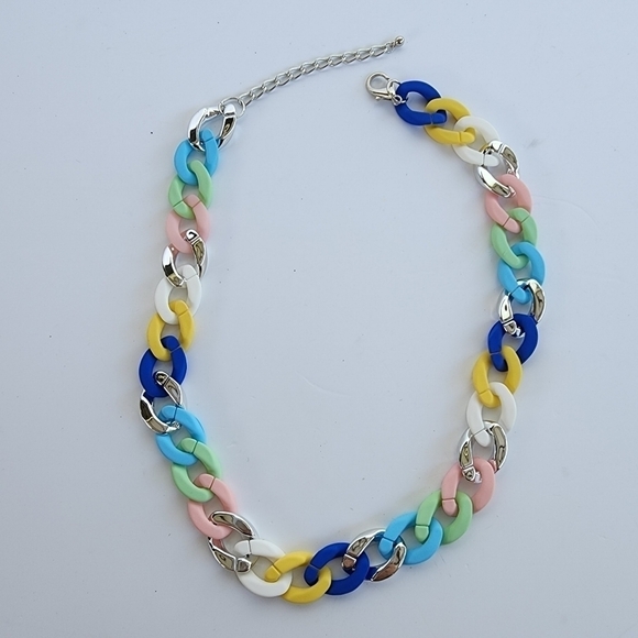 NEW Multicolor Link Chain Necklace - Picture 4 of 7